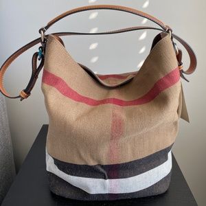 Burberry Canvas Check Medium Ashby Hobo